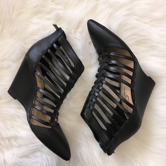 Jessica Simpson Shoes - Jessica Simpson Strappy Ankle Wedges size 9.5